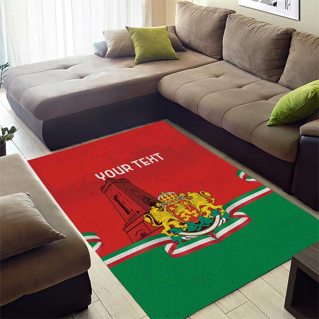Personalized Bulgaria Liberation Day Area Rug Shipka Monument Unity Makes Strength