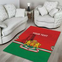 Personalized Bulgaria Liberation Day Area Rug Shipka Monument Unity Makes Strength