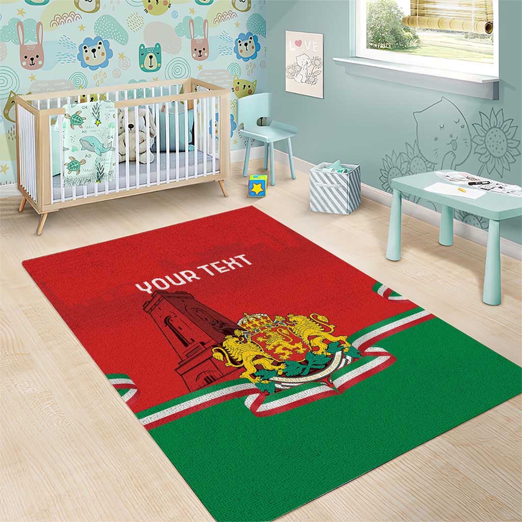 Personalized Bulgaria Liberation Day Area Rug Shipka Monument Unity Makes Strength