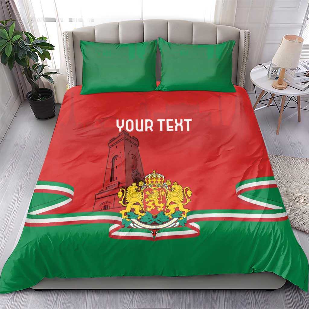 Personalized Bulgaria Liberation Day Bedding Set Shipka Monument Unity Makes Strength