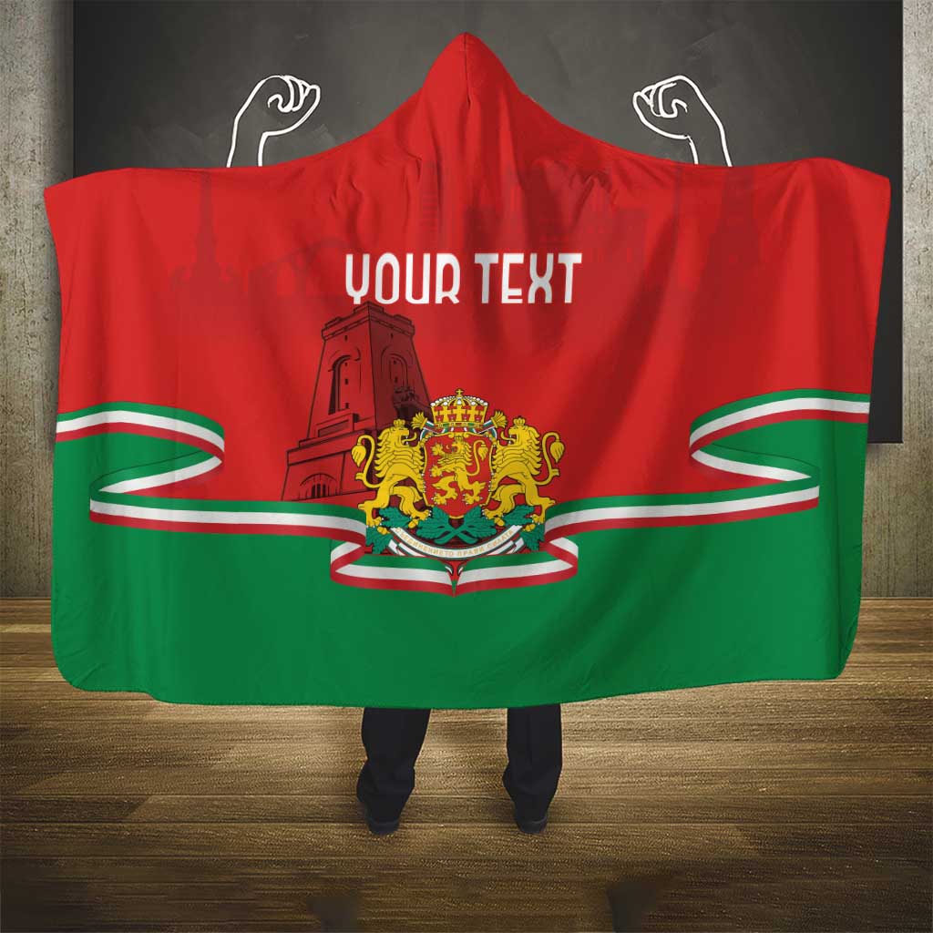 Personalized Bulgaria Liberation Day Hooded Blanket Shipka Monument Unity Makes Strength