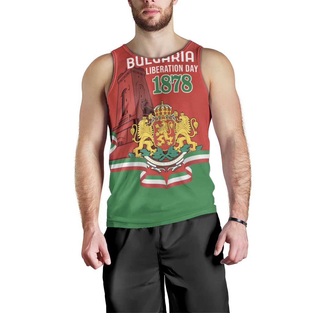 Personalized Bulgaria Liberation Day Men Tank Top Shipka Monument Unity Makes Strength