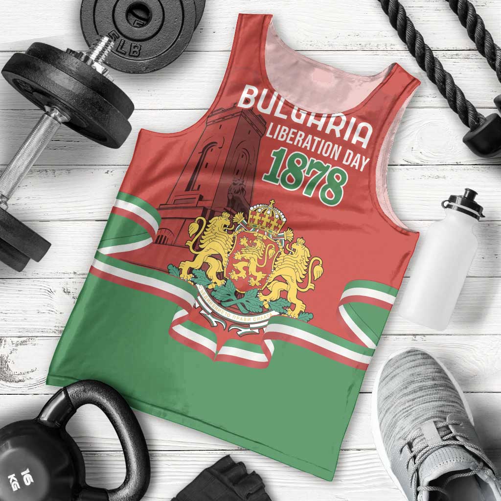 Personalized Bulgaria Liberation Day Men Tank Top Shipka Monument Unity Makes Strength