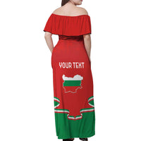 Personalized Bulgaria Liberation Day Off Shoulder Maxi Dress Shipka Monument Unity Makes Strength