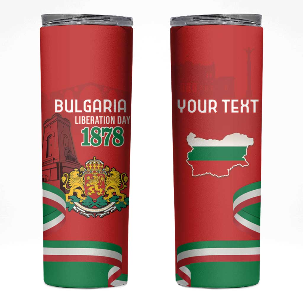 Personalized Bulgaria Liberation Day Skinny Tumbler Shipka Monument Unity Makes Strength - Wonder Print Shop