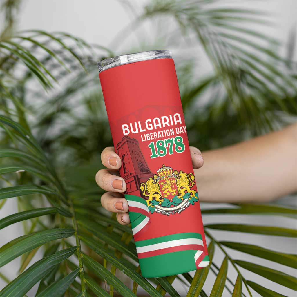 Personalized Bulgaria Liberation Day Skinny Tumbler Shipka Monument Unity Makes Strength - Wonder Print Shop