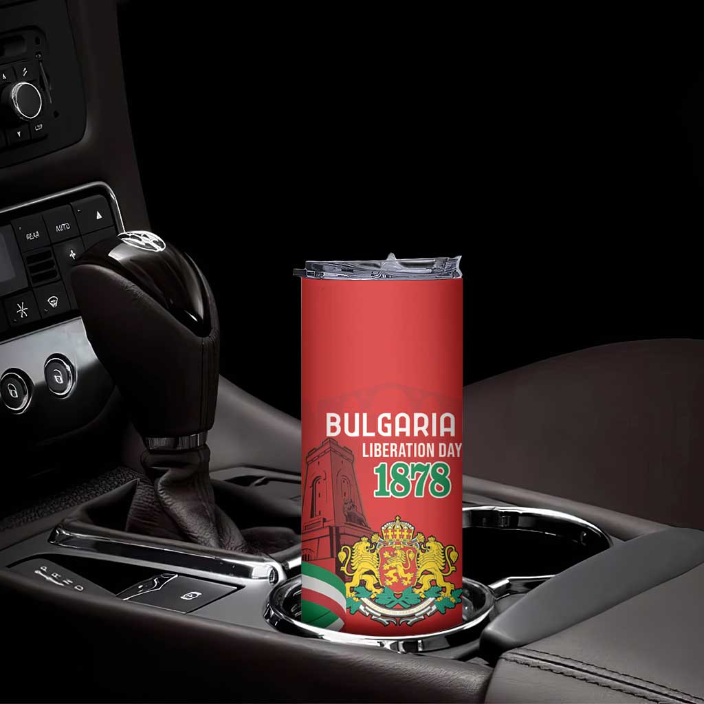 Personalized Bulgaria Liberation Day Skinny Tumbler Shipka Monument Unity Makes Strength - Wonder Print Shop