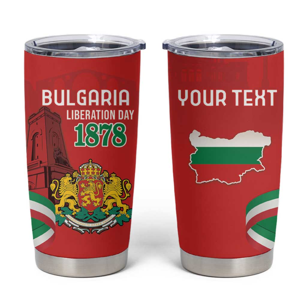 Personalized Bulgaria Liberation Day Tumbler Cup Shipka Monument Unity Makes Strength - Wonder Print Shop