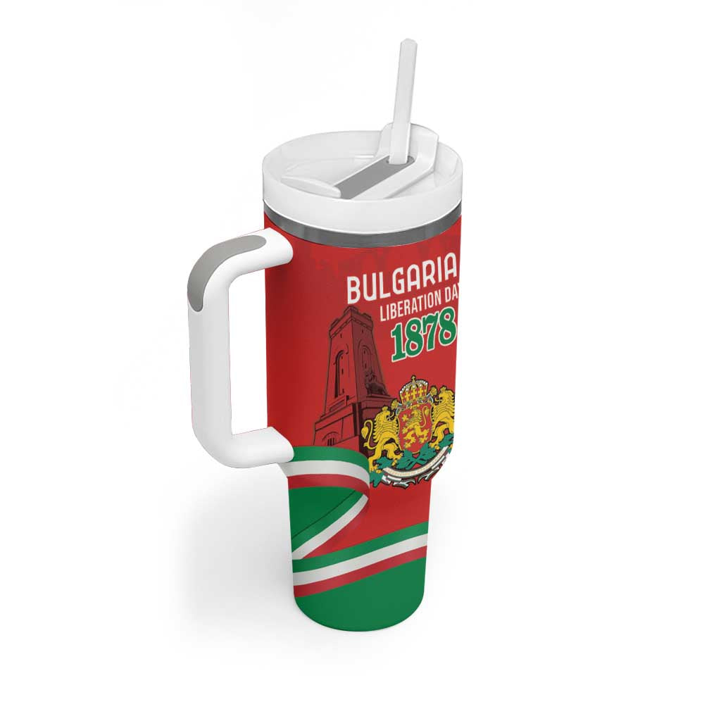 Personalized Bulgaria Liberation Day Tumbler With Handle Shipka Monument Unity Makes Strength - Wonder Print Shop