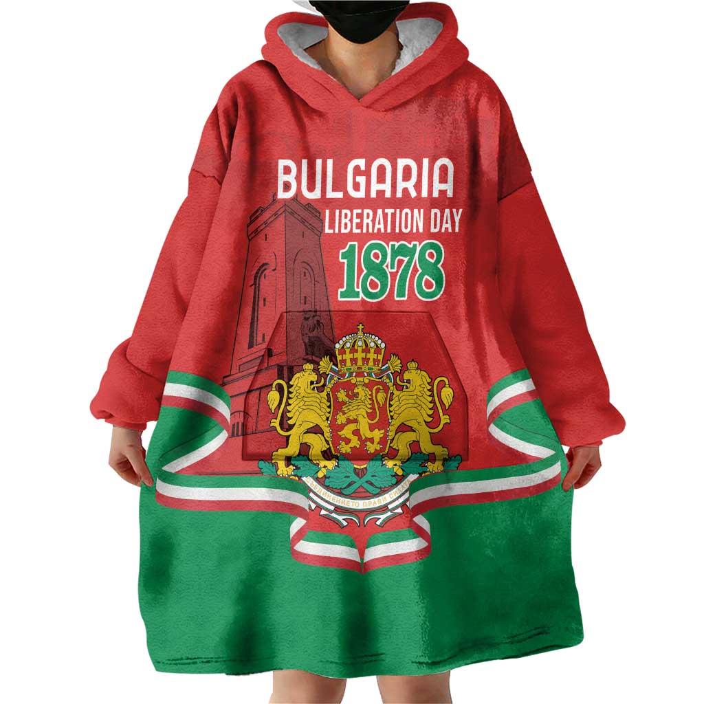 Personalized Bulgaria Liberation Day Wearable Blanket Hoodie Shipka Monument Unity Makes Strength - Wonder Print Shop