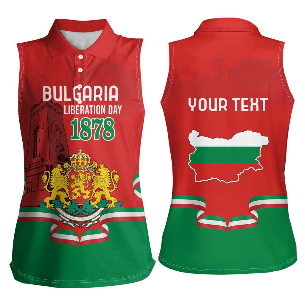 Personalized Bulgaria Liberation Day Women Sleeveless Polo Shirt Shipka Monument Unity Makes Strength - Wonder Print Shop