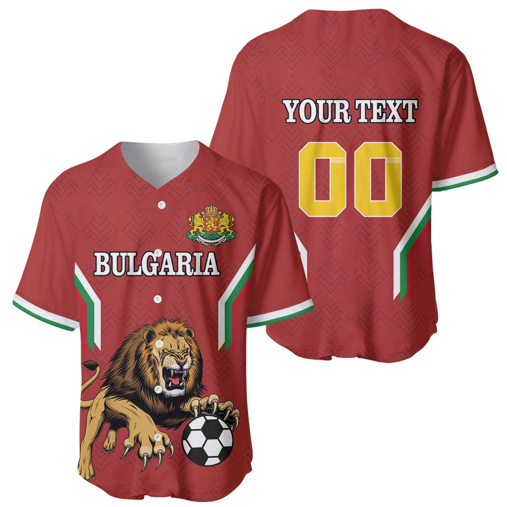 Custom Bulgaria Football Baseball Jersey The Lions Come Champions Red Version