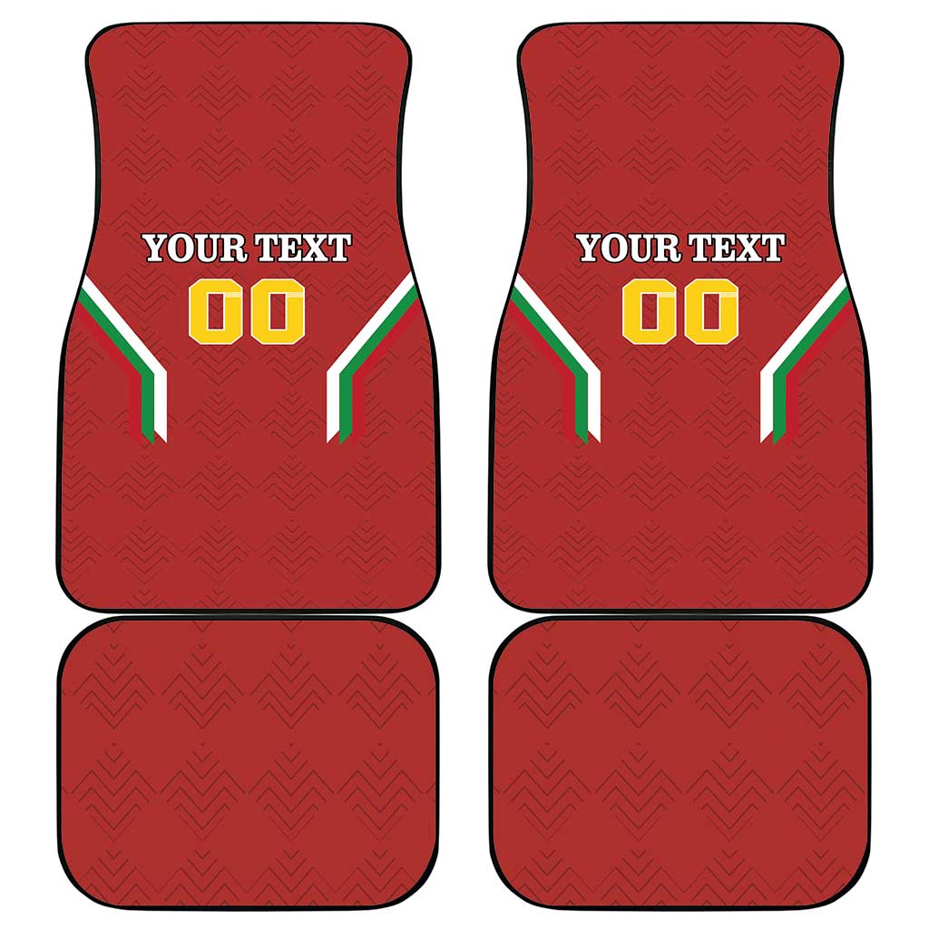Custom Bulgaria Football Car Mats The Lions Come Champions Red Version