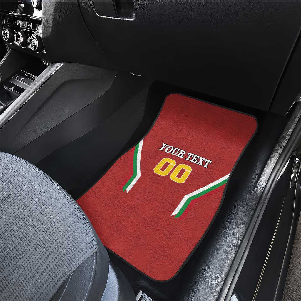 Custom Bulgaria Football Car Mats The Lions Come Champions Red Version