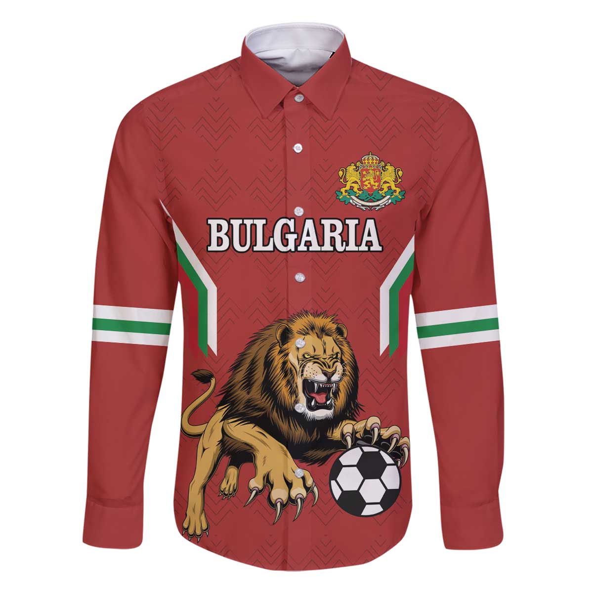 Custom Bulgaria Football Family Matching Off The Shoulder Long Sleeve Dress and Hawaiian Shirt The Lions Come Champions Red Version