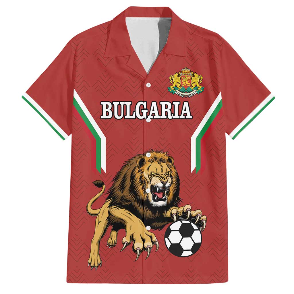 Custom Bulgaria Football Family Matching Puletasi and Hawaiian Shirt The Lions Come Champions Red Version
