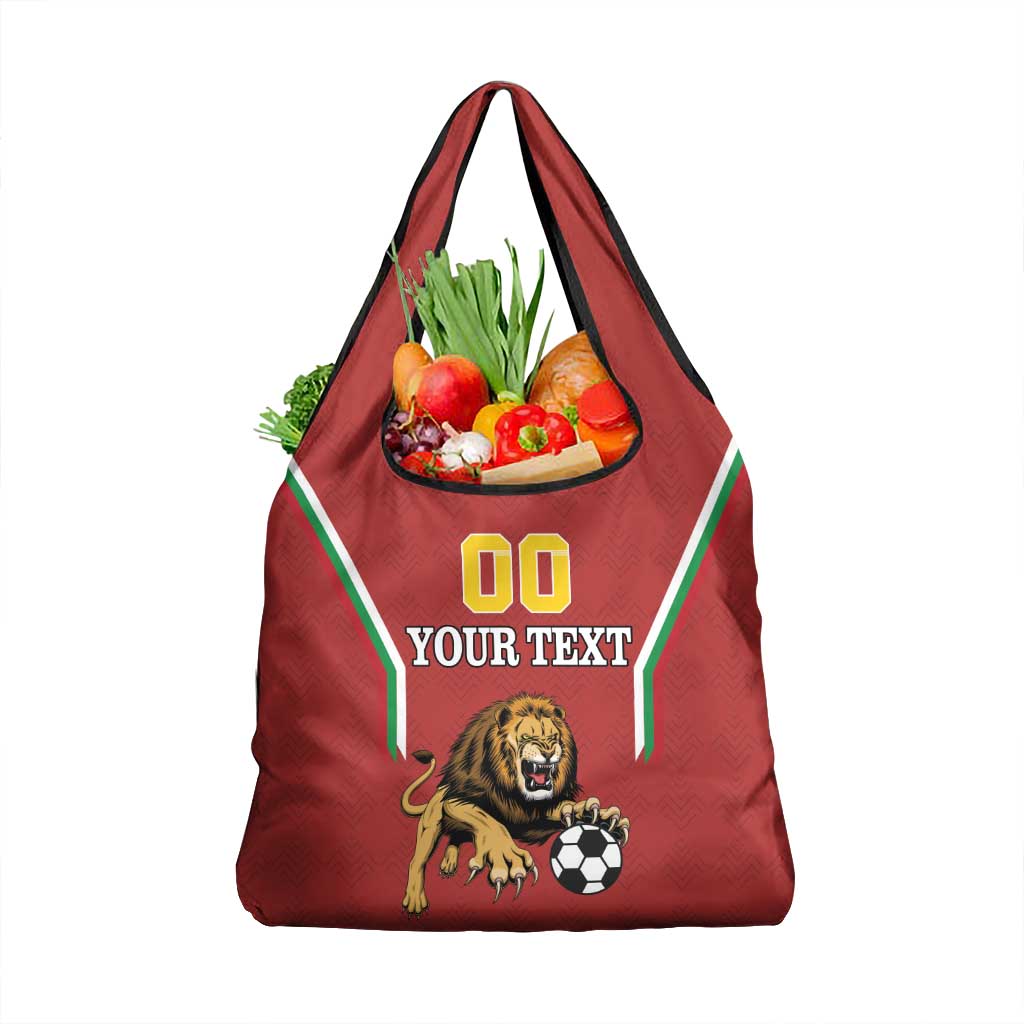 Custom Bulgaria Football Grocery Bag The Lions Come Champions Red Version