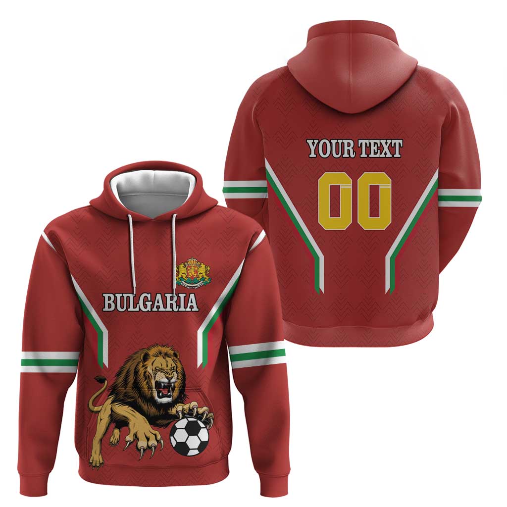 Custom Bulgaria Football Hoodie The Lions Come Champions Red Version