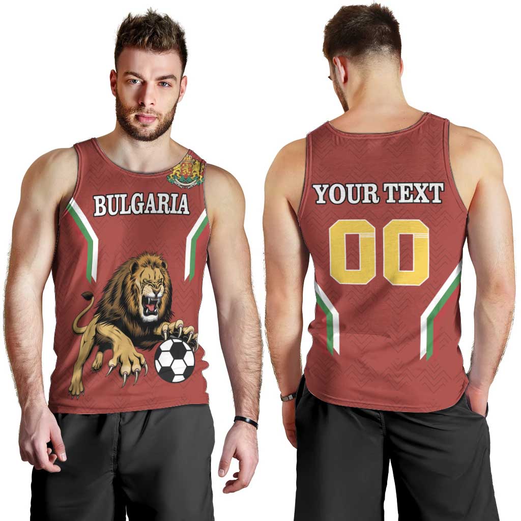 Custom Bulgaria Football Men Tank Top The Lions Come Champions Red Version
