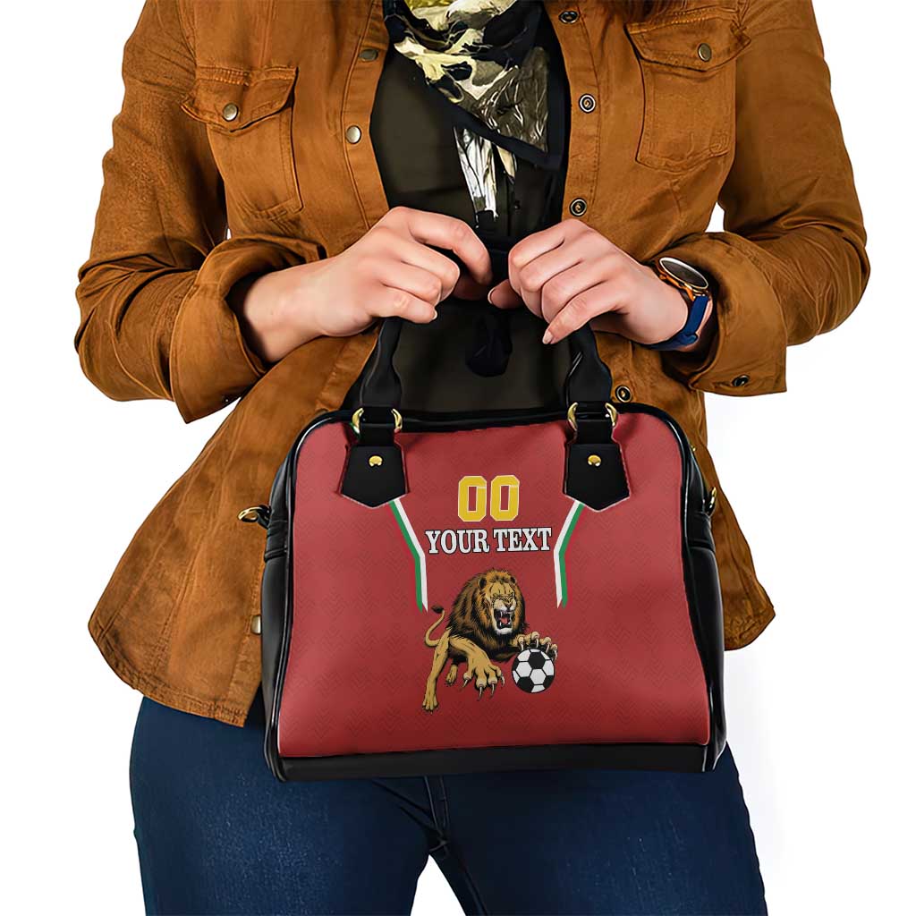Custom Bulgaria Football Shoulder Handbag The Lions Come Champions Red Version - Wonder Print Shop