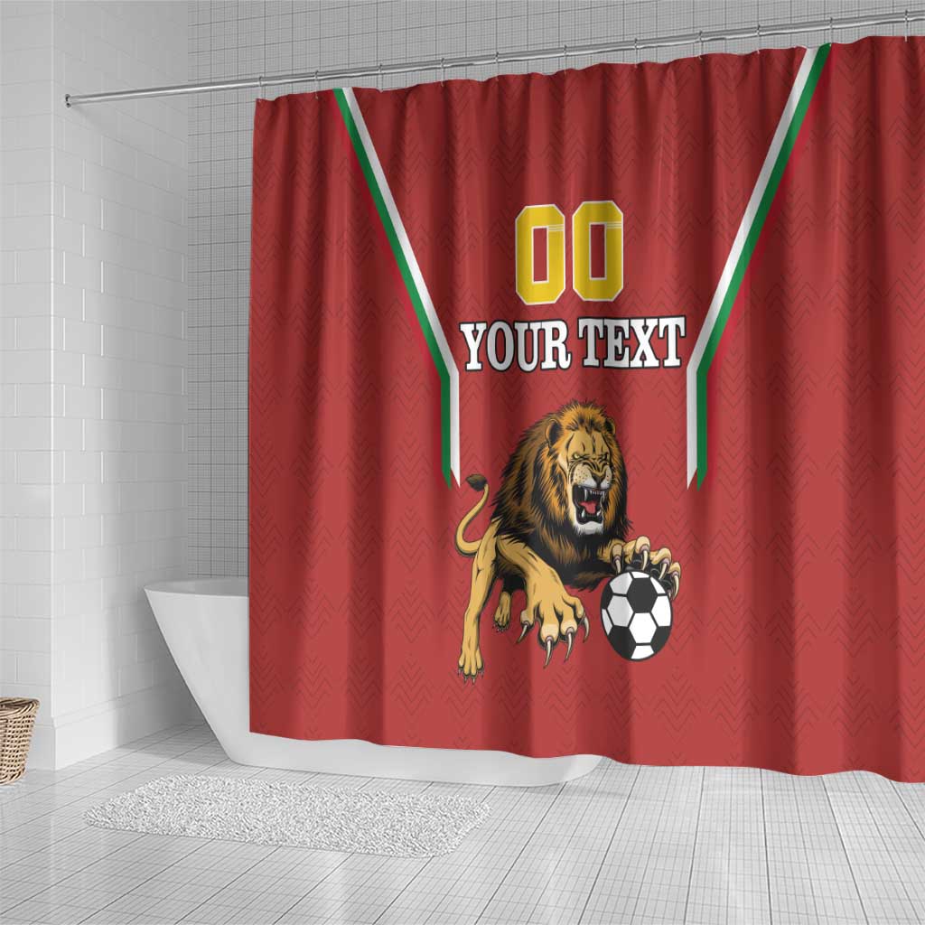 Custom Bulgaria Football Shower Curtain The Lions Come Champions Red Version - Wonder Print Shop