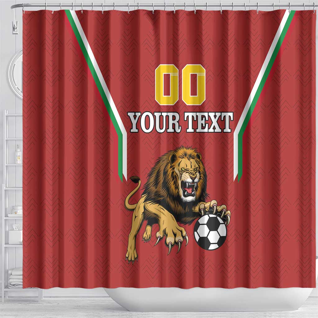 Custom Bulgaria Football Shower Curtain The Lions Come Champions Red Version - Wonder Print Shop
