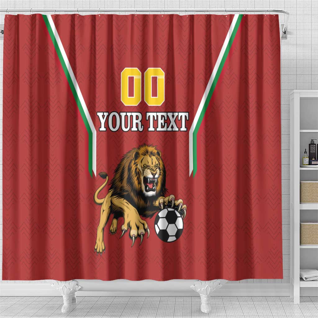 Custom Bulgaria Football Shower Curtain The Lions Come Champions Red Version - Wonder Print Shop