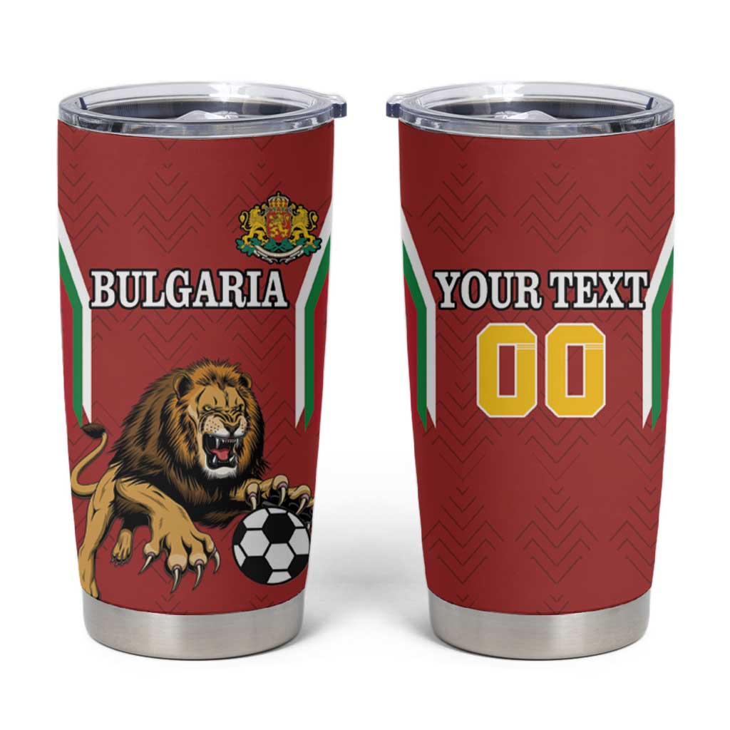 Custom Bulgaria Football Tumbler Cup The Lions Come Champions Red Version - Wonder Print Shop