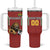 Custom Bulgaria Football Tumbler With Handle The Lions Come Champions Red Version - Wonder Print Shop