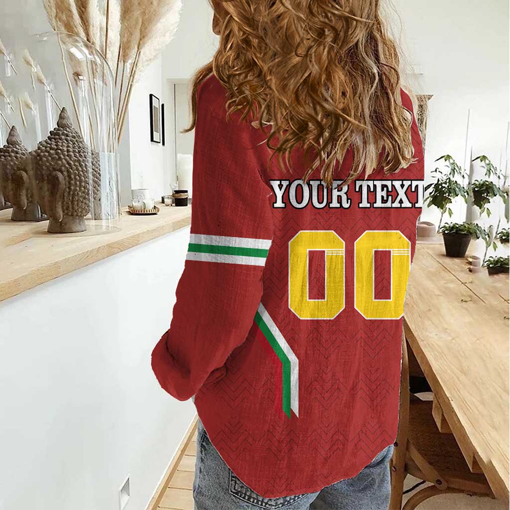 Custom Bulgaria Football Women Casual Shirt The Lions Come Champions Red Version - Wonder Print Shop