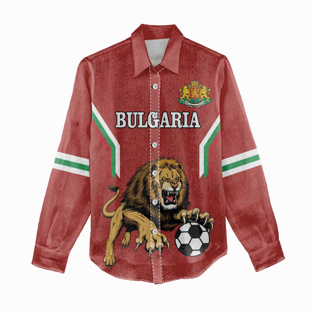 Custom Bulgaria Football Women Casual Shirt The Lions Come Champions Red Version - Wonder Print Shop
