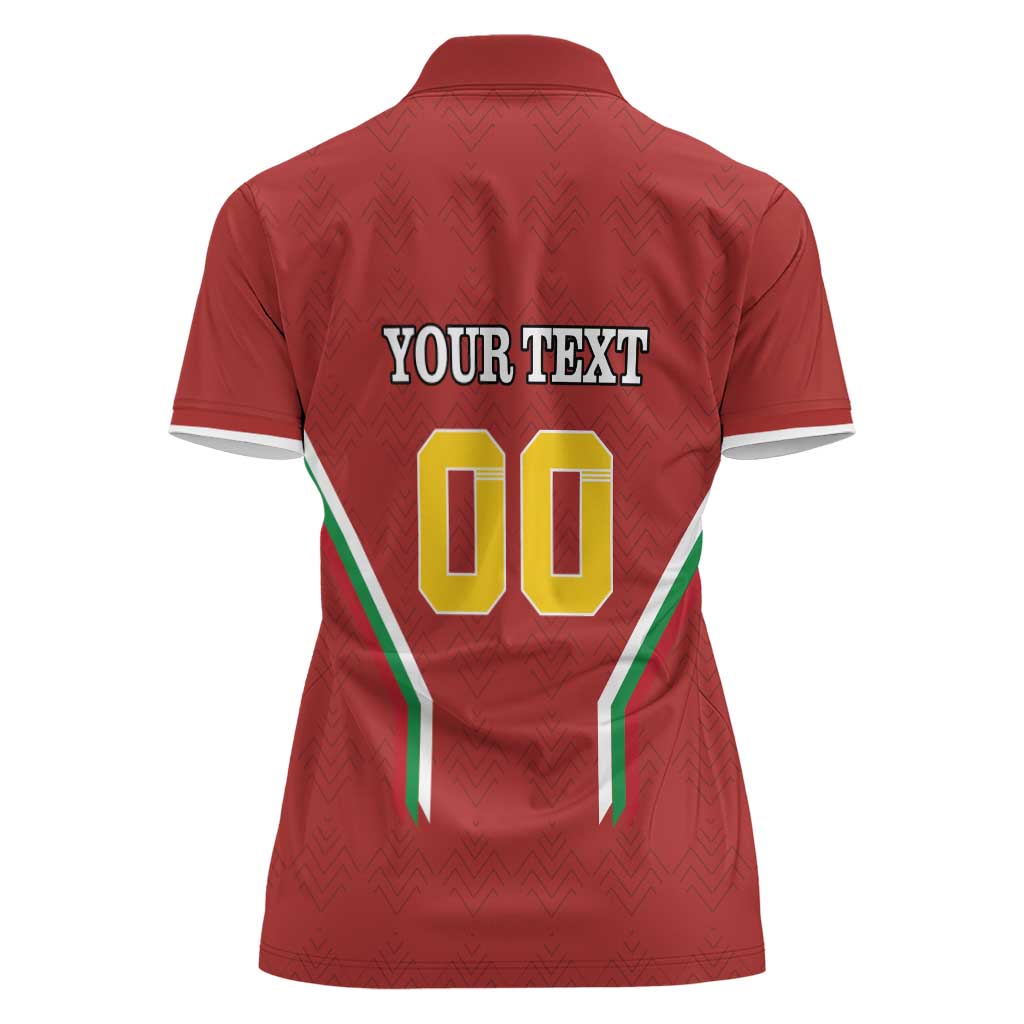 Custom Bulgaria Football Women Polo Shirt The Lions Come Champions Red Version - Wonder Print Shop