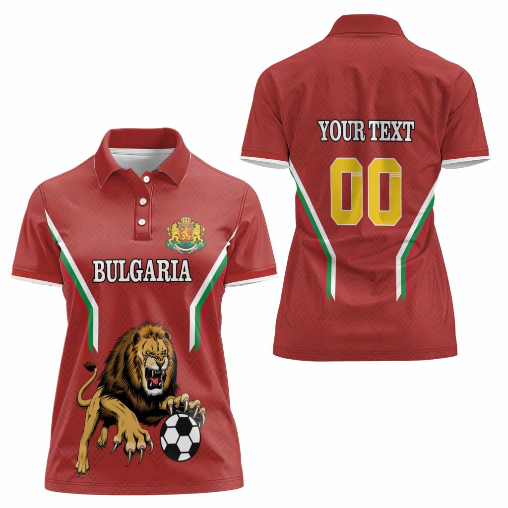 Custom Bulgaria Football Women Polo Shirt The Lions Come Champions Red Version - Wonder Print Shop