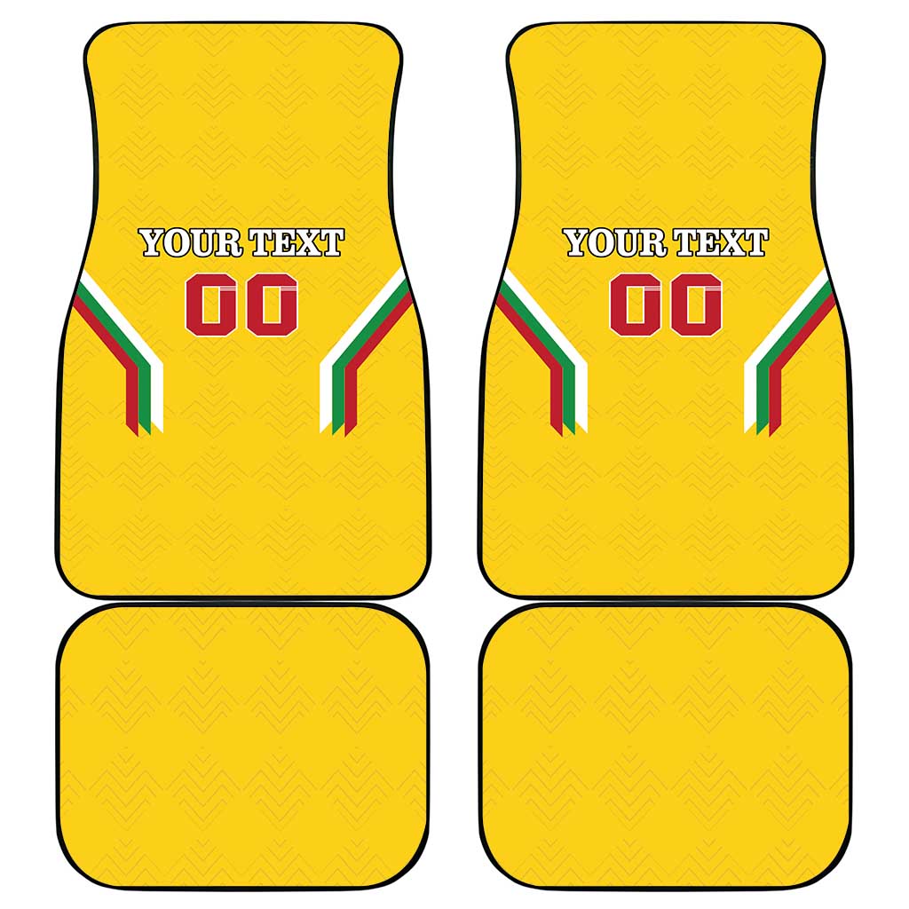 Custom Bulgaria Football Car Mats The Lions Come Champions Yellow Version