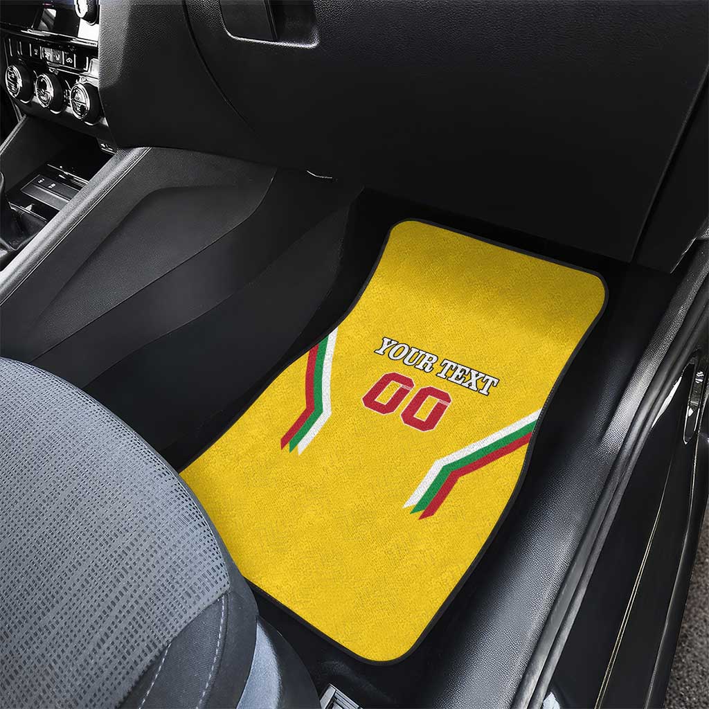 Custom Bulgaria Football Car Mats The Lions Come Champions Yellow Version
