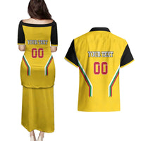 Custom Bulgaria Football Couples Matching Puletasi and Hawaiian Shirt The Lions Come Champions Yellow Version