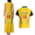 Custom Bulgaria Football Couples Matching Tank Maxi Dress and Hawaiian Shirt The Lions Come Champions Yellow Version