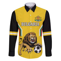 Custom Bulgaria Football Family Matching Off Shoulder Maxi Dress and Hawaiian Shirt The Lions Come Champions Yellow Version