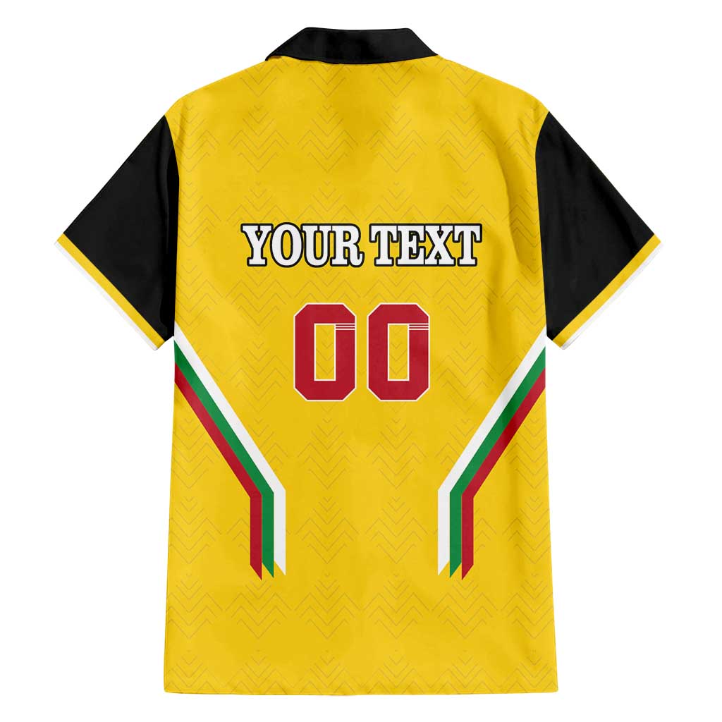 Custom Bulgaria Football Family Matching Summer Maxi Dress and Hawaiian Shirt The Lions Come Champions Yellow Version