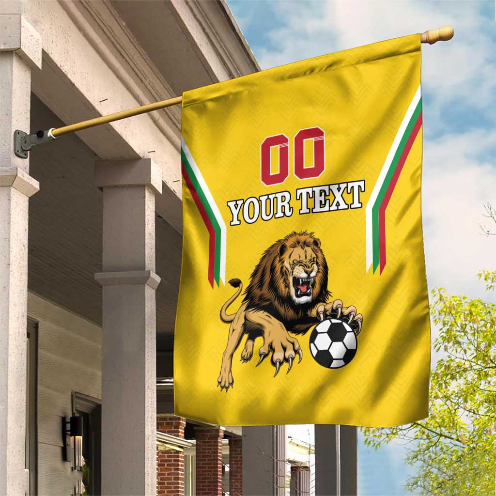 Custom Bulgaria Football Garden Flag The Lions Come Champions Yellow Version