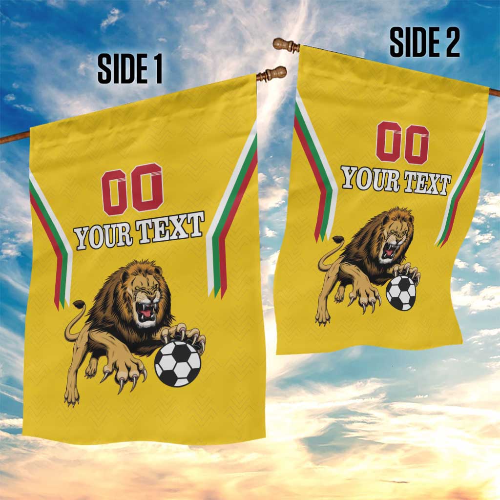 Custom Bulgaria Football Garden Flag The Lions Come Champions Yellow Version