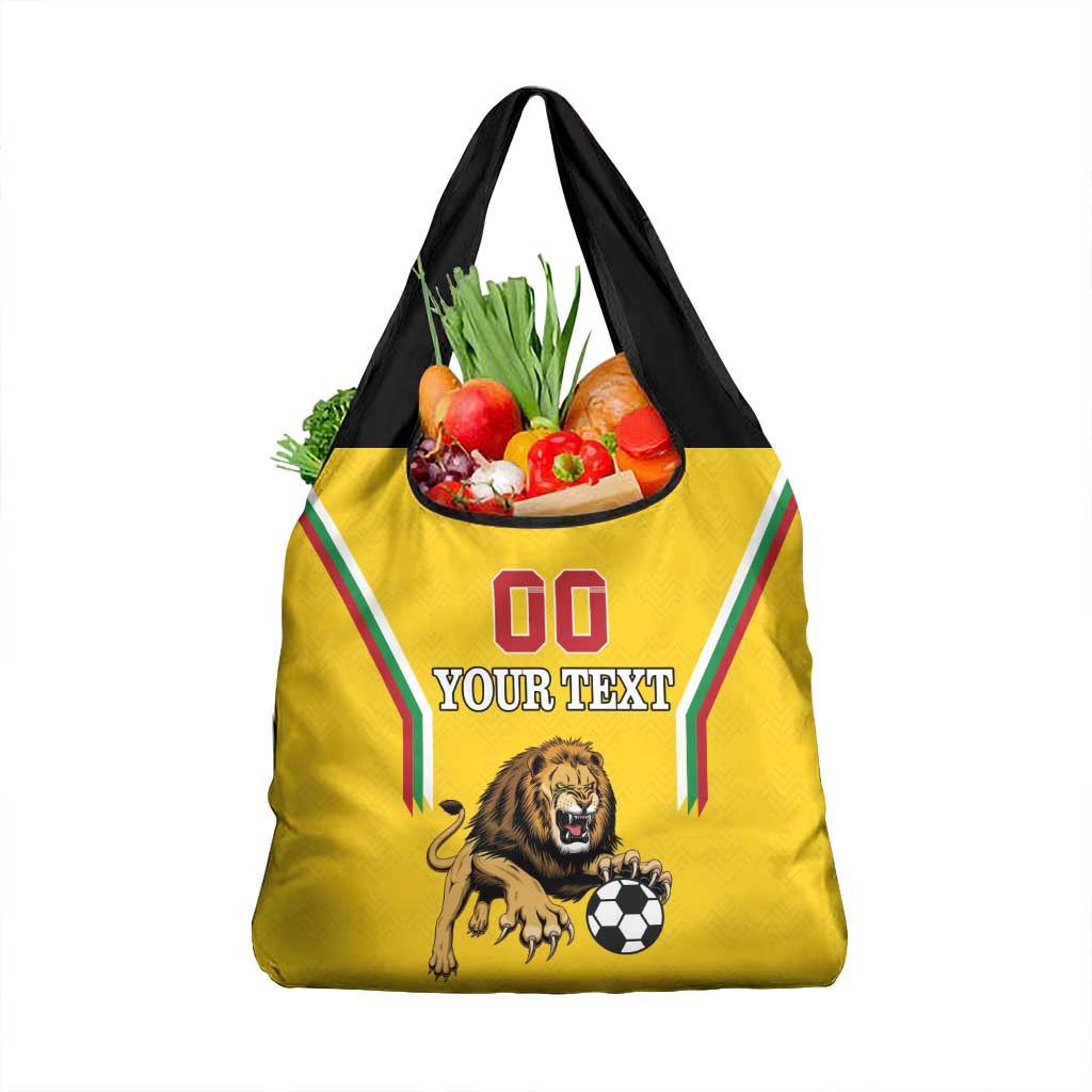 Custom Bulgaria Football Grocery Bag The Lions Come Champions Yellow Version