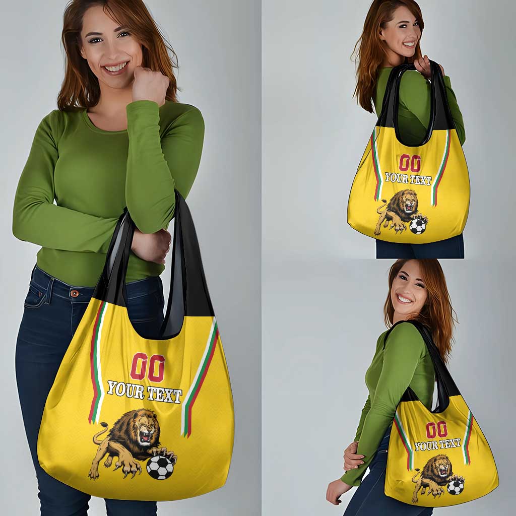 Custom Bulgaria Football Grocery Bag The Lions Come Champions Yellow Version