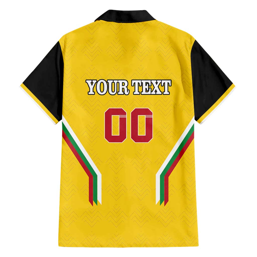 Custom Bulgaria Football Hawaiian Shirt The Lions Come Champions Yellow Version