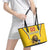 Custom Bulgaria Football Leather Tote Bag The Lions Come Champions Yellow Version