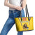 Custom Bulgaria Football Leather Tote Bag The Lions Come Champions Yellow Version