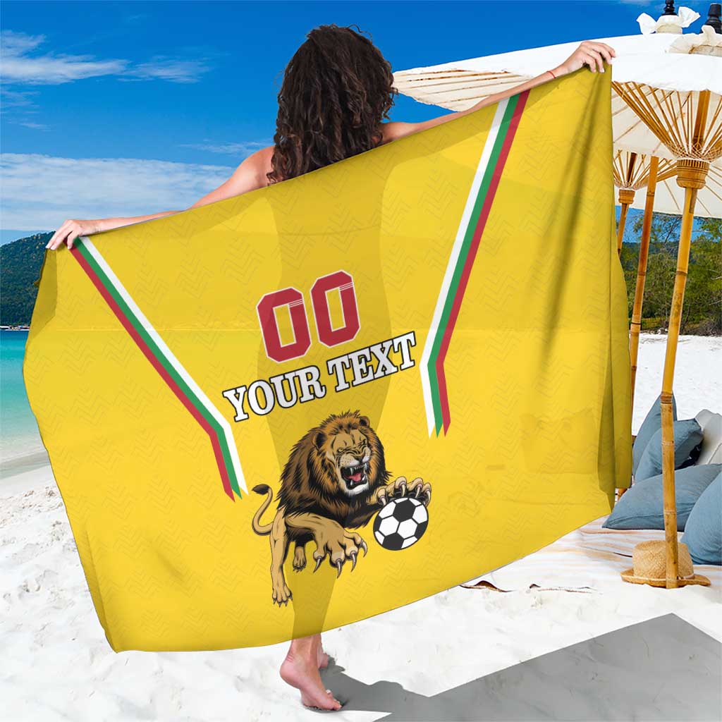 Custom Bulgaria Football Sarong The Lions Come Champions Yellow Version - Wonder Print Shop