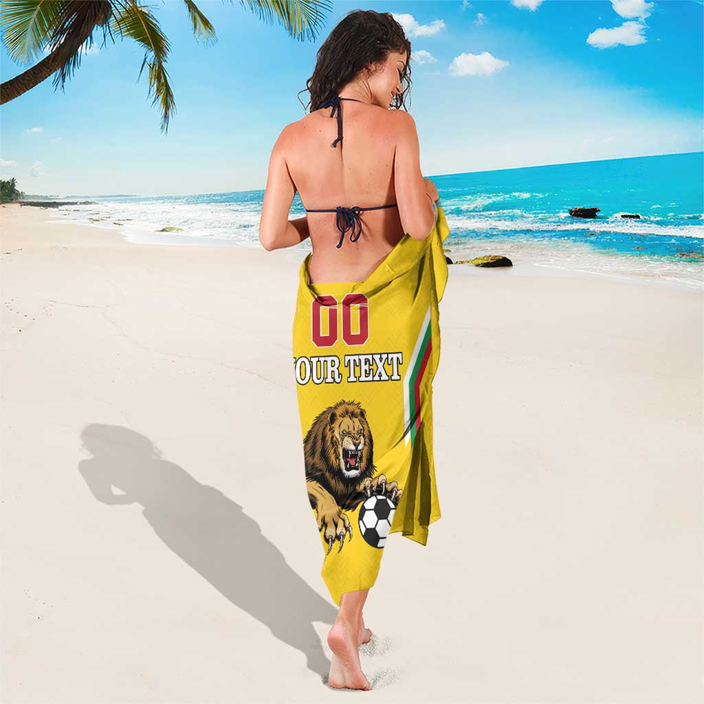 Custom Bulgaria Football Sarong The Lions Come Champions Yellow Version - Wonder Print Shop