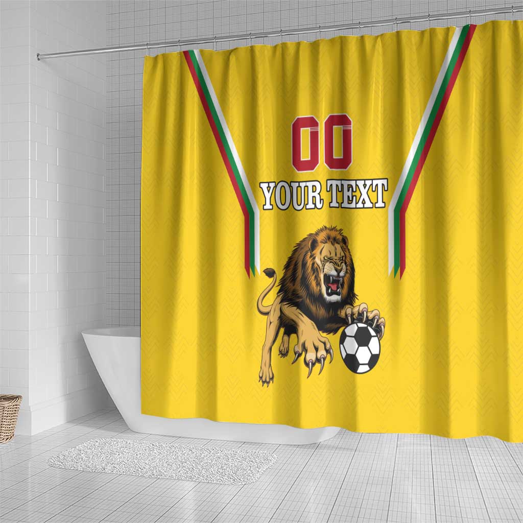 Custom Bulgaria Football Shower Curtain The Lions Come Champions Yellow Version - Wonder Print Shop