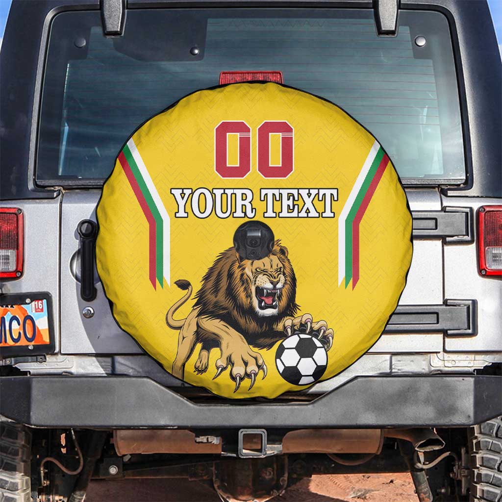 Custom Bulgaria Football Spare Tire Cover The Lions Come Champions Yellow Version - Wonder Print Shop